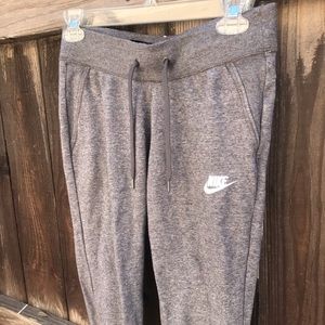 Grey Nike sweatpants